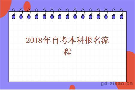 2018年自考本科报名流程