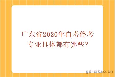 广东省2020年自考停考专业具体都有哪些？