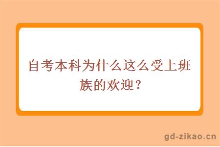 自考本科为什么这么受上班族的欢迎？