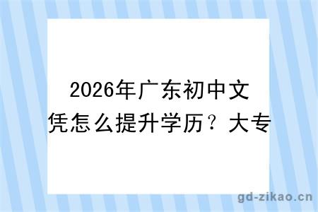 2026年广东初中文凭怎么提升学历？大专哪些专业吃香？告诉您！